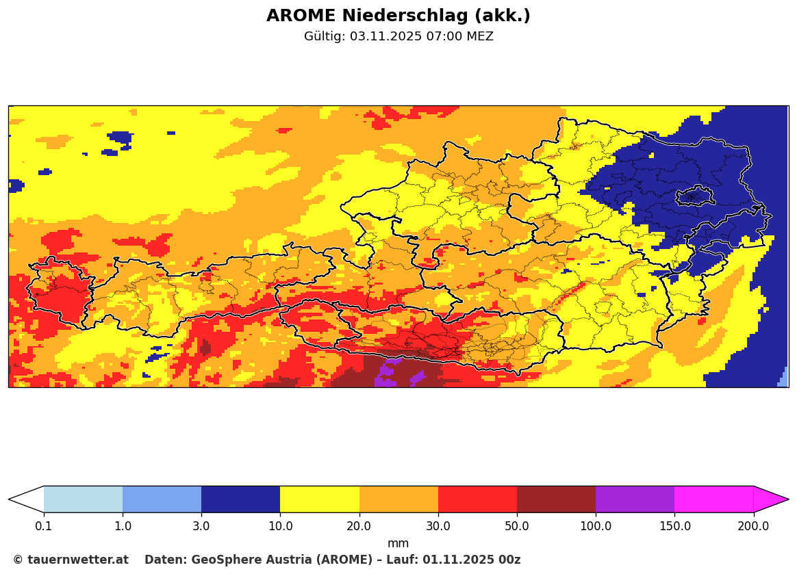 ICON-CH2 Niederschlagsprognose