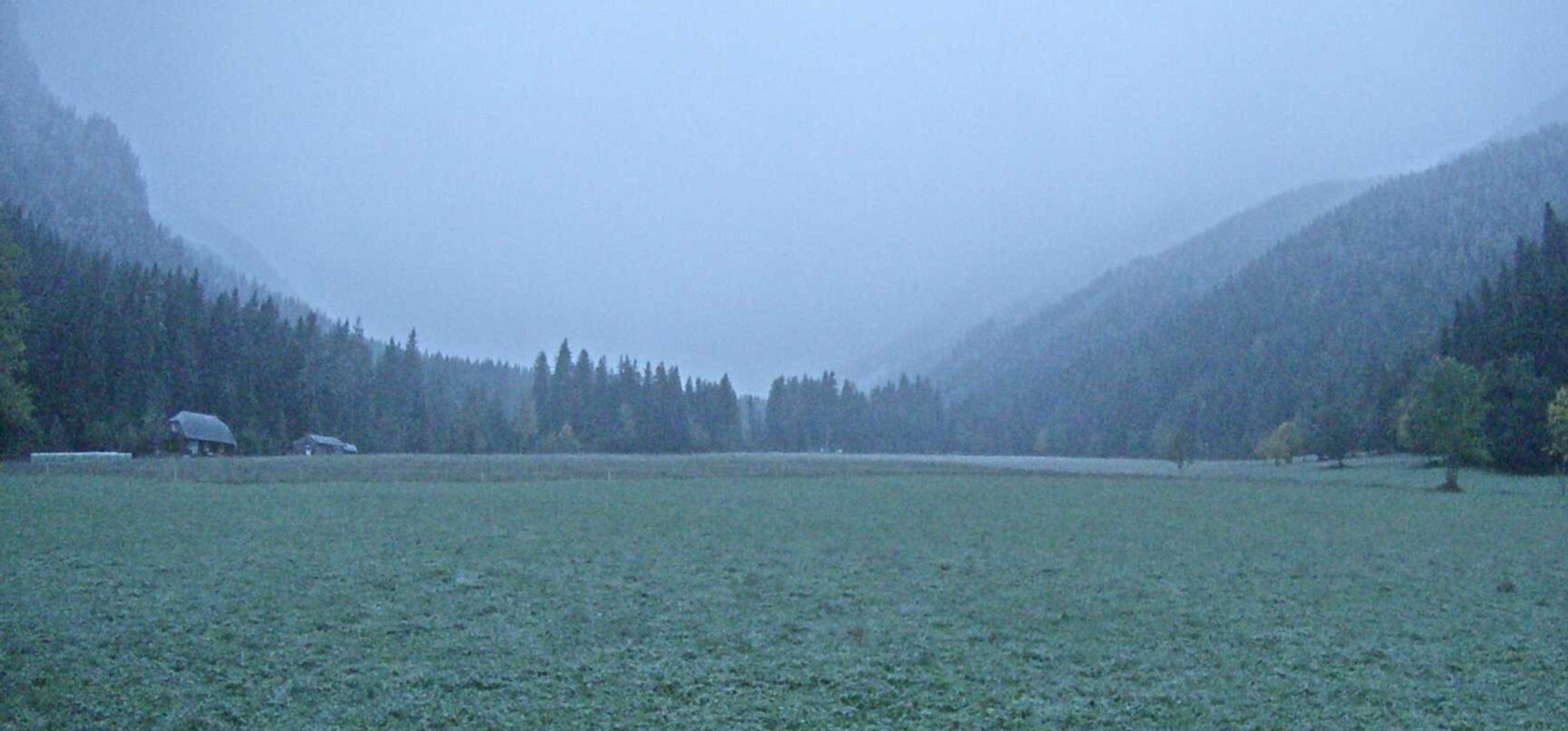 Leichter Schneefall im Bodental