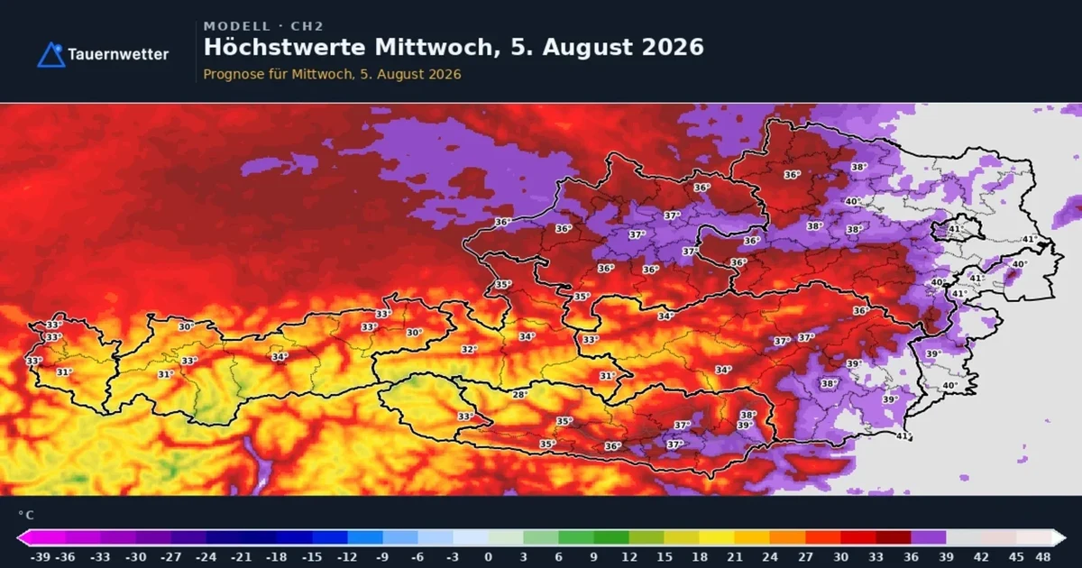 Live-Ticker: Bis zu 41 Grad – der österreichische Allzeitrekord dürfte bis Mittwoch fallen