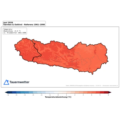 Hitzewelle ab Mitte Juni dominierte das Wetter in Kärnten und Osttirol