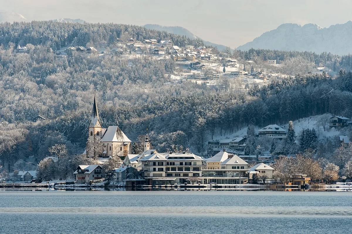 Winterliche Stimmung am Wörthersee bei Maria Wörth – eisige Temperaturen zum Jahresbeginn 2026