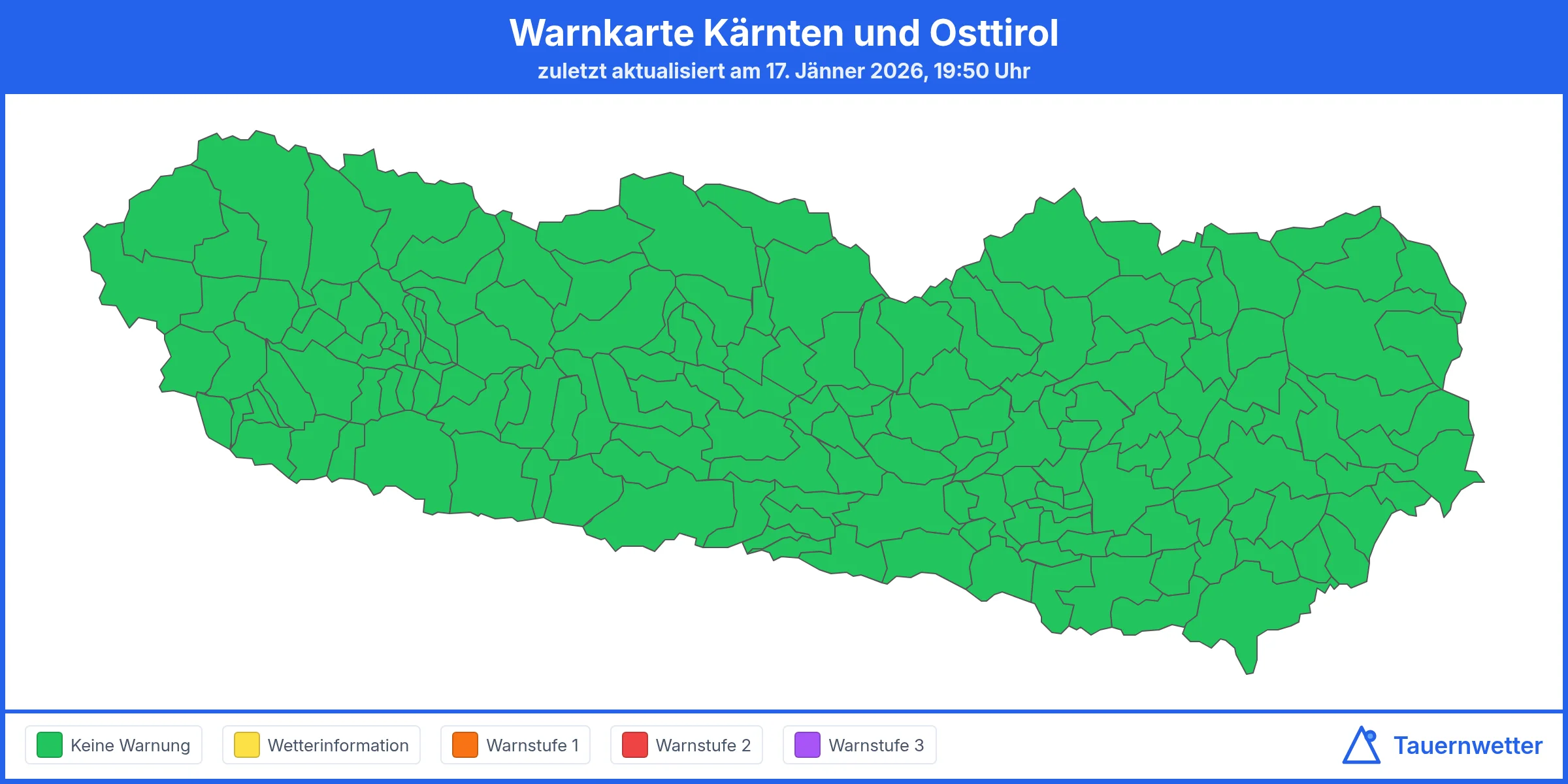 Schneewarnungen Kärnten und Osttirol - 9. Jänner 2026