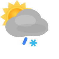 Leichte Schneeregenschauer